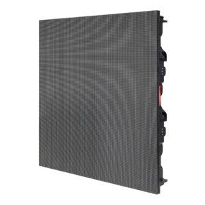 Painel de LED P5 outdoor 96x96 cm com alto brilho e estrutura em alumínio resistente para uso externo