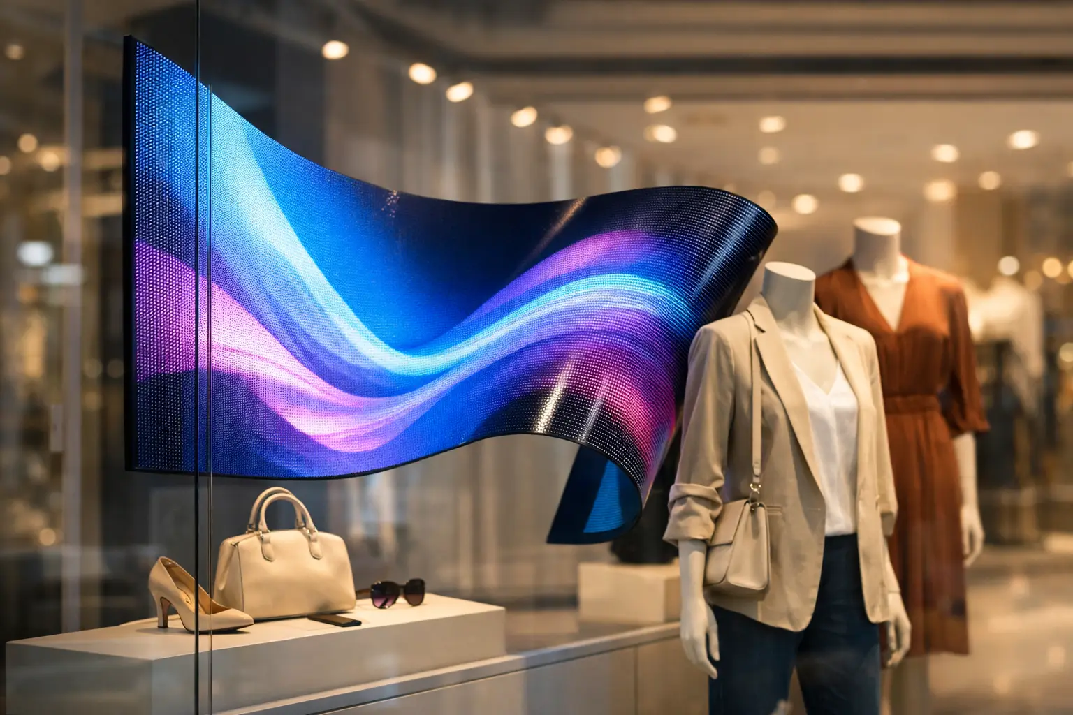 Painel de LED flexível para vitrine vale a pena?