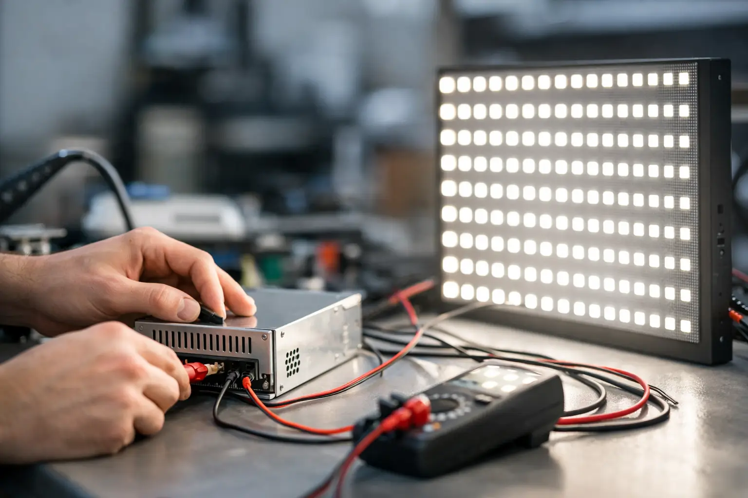 Como dimensionar fonte para painel de LED