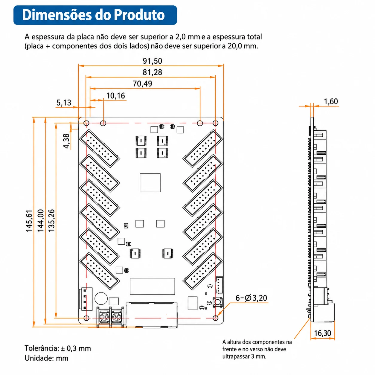 Receiving Card NV7512 NovaStar para Painel de LED - Imagem 5