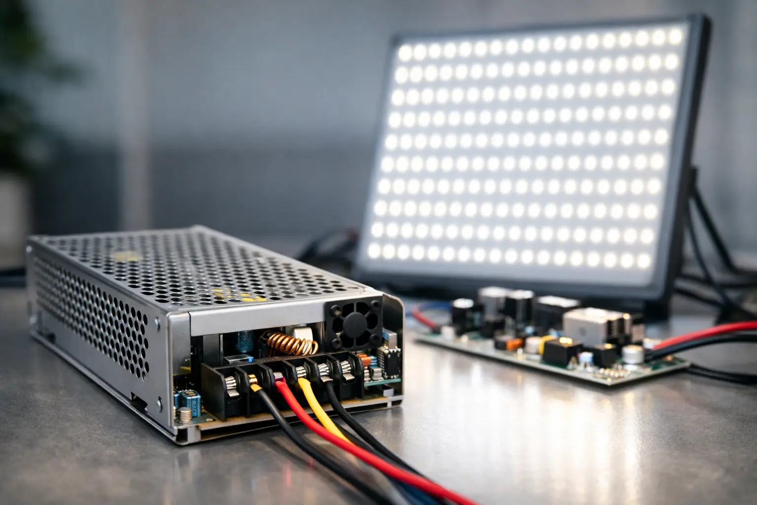 Review de fonte chaveada para painéis de LED