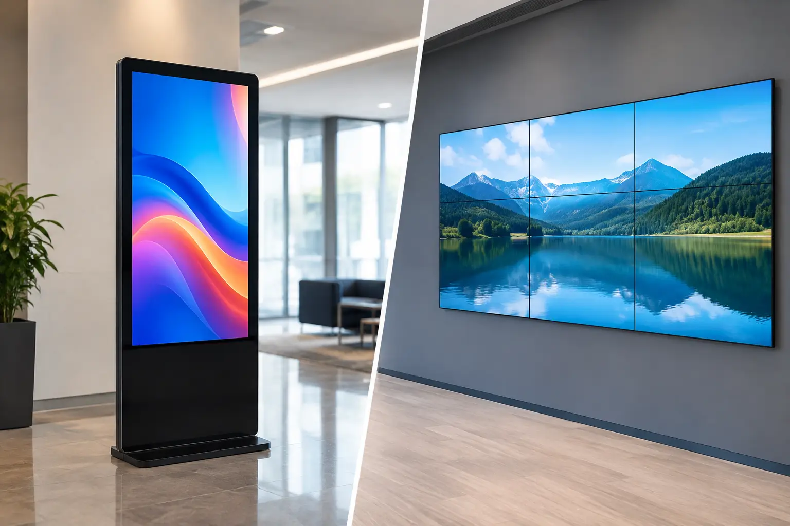Totem digital vs videowall: qual rende mais?