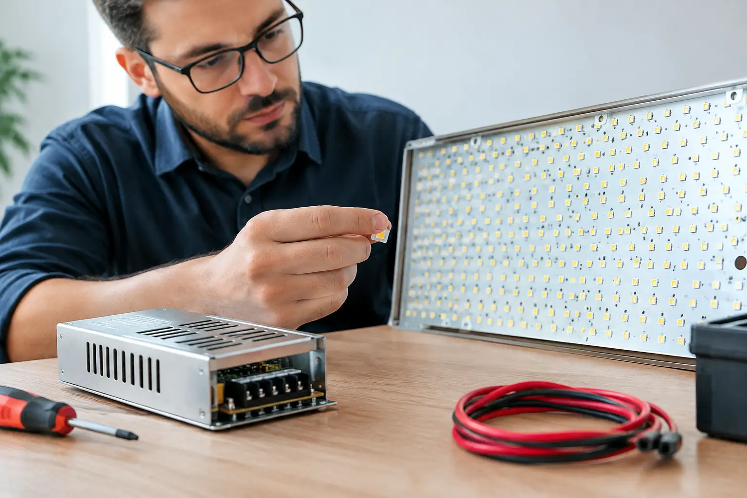 Como dimensionar fonte LED para painéis com segurança