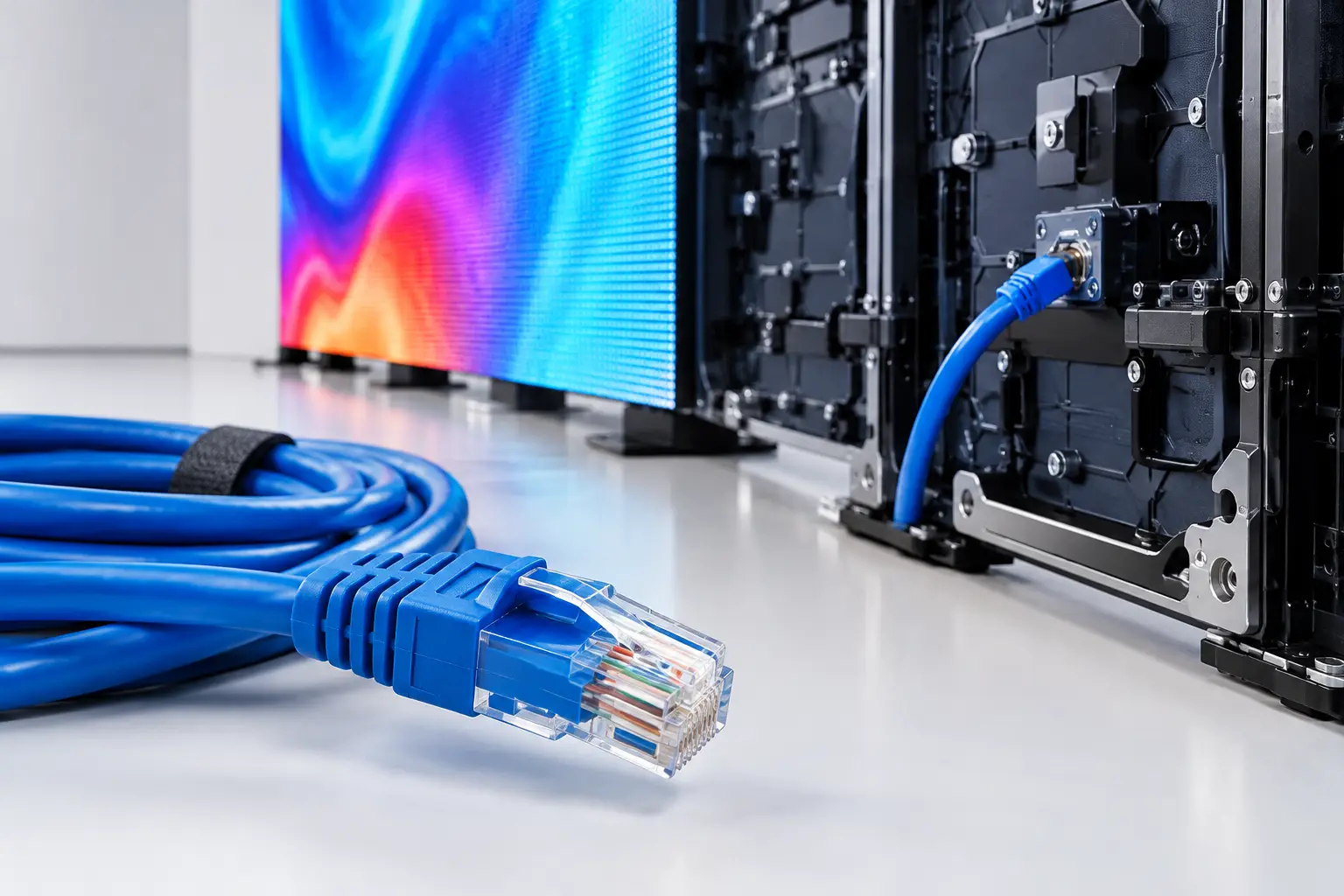 Como o cabo CAT6 funciona em painéis de LED